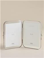 Metal Rounded Double Photo Frame 5x7 inch