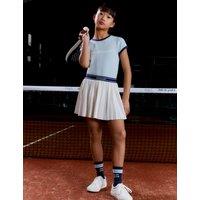 M&S x club de padel Cotton Rich Ringer T-Shirt (6-16 Yrs) Baby Blue