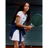 M&S x club de padel Cotton Rich Ringer T-Shirt (6-16 Yrs) Ecru Mix