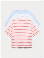 3 Pack Pure Cotton Boxy T-Shirts (6-16 Yrs)