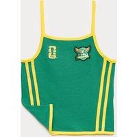M&S FIFA World Cup Cotton Rich Cami Top (6-16 Yrs) Green Mix