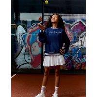 M&S x club de padel Cotton Rich Sweatshirt (6-16 Yrs) Navy