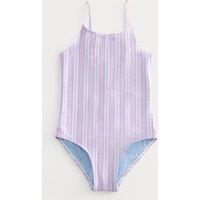M&S Striped Swimsuit (8-16 Yrs) Soft Magenta