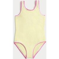 M&S Whipstitch Swimsuit (6-16 Yrs) Light Citrus
