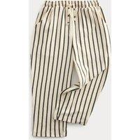 M&S Pure Cotton Striped Trousers (2-10 Yrs) Light Cream