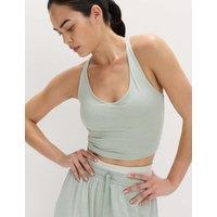 Goodmove Supersoft Scoop Neck Fitted Crop Vest Top Soft Green