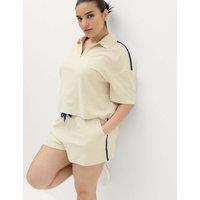 Goodmove Cotton Rich Terry Towelling Shorts Vanilla