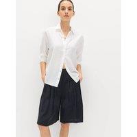 M&S Pleated Longline Shorts Black