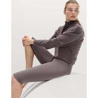 Goodmove Go Balance Wrap Waist Capri Leggings Mid Grey
