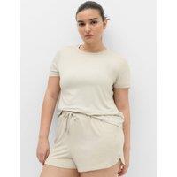 Goodmove Supersoft High Waisted Relaxed Shorts Vanilla