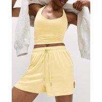 Goodmove Supersoft High Waisted Relaxed Shorts Straw