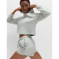 Goodmove StayNew Super Soft Brushed Rib Relaxed Hoodie Soft Green