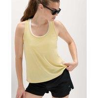 Goodmove Lightweight Textured Relaxed Vest Top Straw