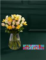 Yellow Rose Abundance Bouquet with Happy Birthday Chocolates