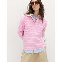 M&S Pure Cotton Striped Rugby Top Pink Mix