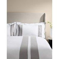 M&S X Kelly Hoppen Pure Linen Panel Bedding Set Grey Mix