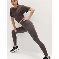 Goodmove Essential High Waisted Gym Leggings Mid Grey