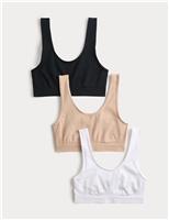 3pk Seamless Non Wired Crop Tops
