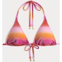 M&S Ombre Sparkle Halterneck Triangle Bikini Top Multi