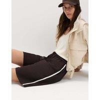 M&S Side Stripe Longline Shorts with Linen Chocolate