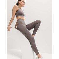 Goodmove Go Seamless Jacquard High Waisted Leggings Mid Grey