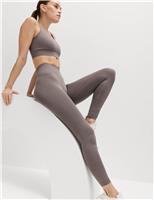 Goodmove Go Seamless Jacquard High Waisted Leggings Mid Grey