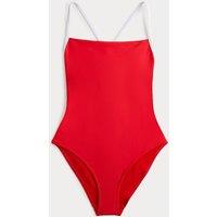 Goodmove Tummy Control Contrast Scoop Neck Swimsuit Poppy