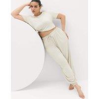 Goodmove Lightweight Super Soft Cuffed Parachute Joggers Vanilla