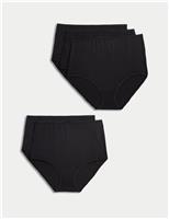 M&S 5pk Pure Cotton Full Briefs Black Mix