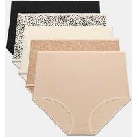 M&S 5pk Pure Cotton Full Briefs Black Mix