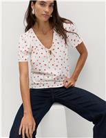 Floral Bow Detail Top