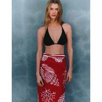 M&S Bead Detail Triangle Bikini Top Black