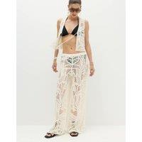 M&S Crochet Style Knitted Trousers Ivory