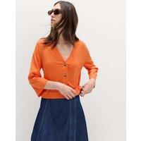 M&S Wide Sleeve Short Length Cardigan Marmalade
