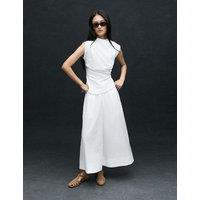 M&S Pure Cotton Cropped Palazzo Trousers White