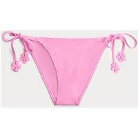 M&S Floral Trim Tie Side Bikini Bottoms Pink