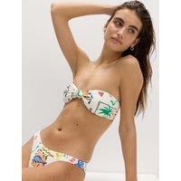 M&S Printed Padded Bandeau Bikini Top Multi