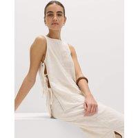 M&S Patchwork Tie Side Vest with Linen Cream