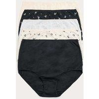 M&S 5pk Cotton Modal Rich Full Briefs Black Mix