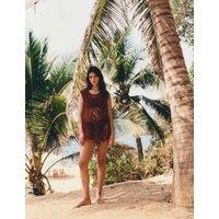 M&S Pure Cotton Crochet-Style Knitted Vest Brandy