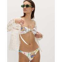 M&S Printed High Leg Bikini Bottoms Multi