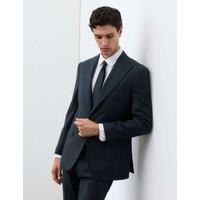 Autograph Tailored Fit Wool Rich Jacket with Mohair Dark Navy