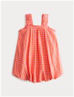 Pure Cotton Gingham Puffball Dress (2-10 Yrs)