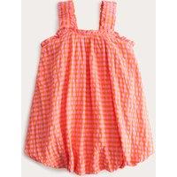 M&S Pure Cotton Gingham Puffball Dress (2-10 Yrs) Multi