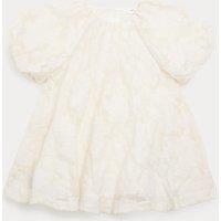 M&S Jacquard Dress (2-16 Yrs) Ivory