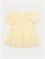 M&S Jacquard Dress (2-16 Yrs) Pale Yellow