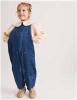 Cotton Rich Embroidered Dungaree Outfit (2-10 Yrs)
