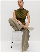 Cotton Rich Drape Sleeveless Top