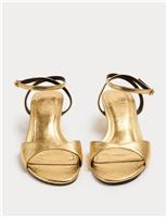 Ankle Strap Kitten Heel Peep Toe Sandals