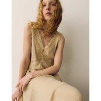 Per Una Lace Insert Mini Slip Dress Buttermilk